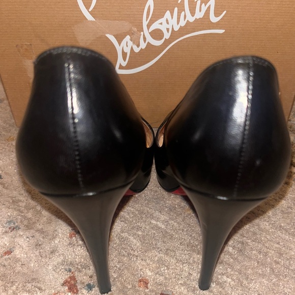 Christian Louboutin Very Prive 120 KID Black/Red Heels - Picture 4 of 13